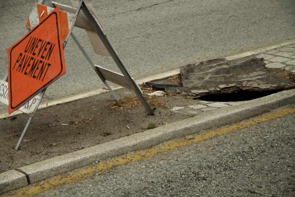 hazard in road